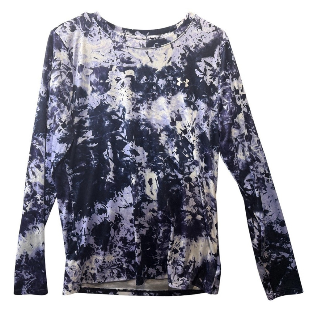 Under Armour Women's Size L Long Sleeve Loose Fit Training Running Shirt Camo